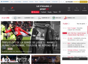 How sport24.com looks like on a tablet such as an iPad.