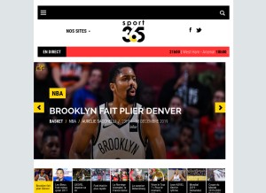 How sport365.fr looks like on a tablet such as an iPad.