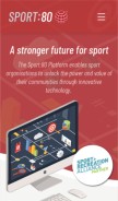 How sport80.com looks like on a mobile device such as an iPhone.