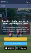 How sporteasy.net looks like on a mobile device such as an iPhone.