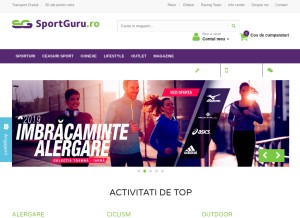 How sportguru.ro looks like on a tablet such as an iPad.