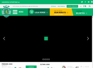 How sporting.pt looks like on a tablet such as an iPad.