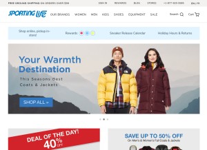 How sportinglife.ca looks like on a tablet such as an iPad.