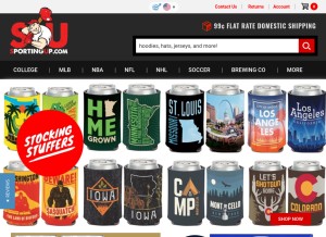 How sportingup.com looks like on a tablet such as an iPad.