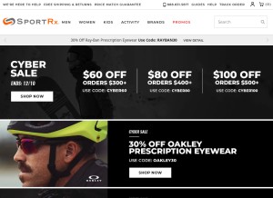How sportrx.com looks like on a tablet such as an iPad.