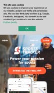 How sports-tracker.com looks like on a mobile device such as an iPhone.