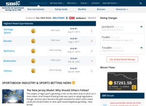 How sportsbookreview.com looks like on a tablet such as an iPad.