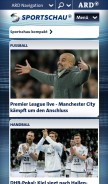 How sportschau.de looks like on a mobile device such as an iPhone.