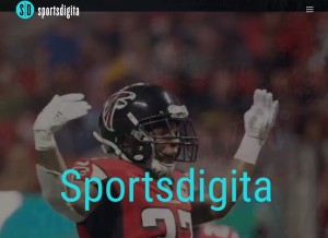 How sportsdigita.com looks like on a tablet such as an iPad.