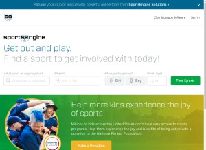 How sportsengine.com looks like on a tablet such as an iPad.