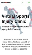 How sportsinjuryclinic.net looks like on a mobile device such as an iPhone.