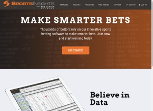How sportsinsights.com looks like on a tablet such as an iPad.