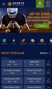 How sportsinteraction.com looks like on a mobile device such as an iPhone.