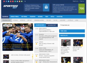 How sportske.net looks like on a tablet such as an iPad.