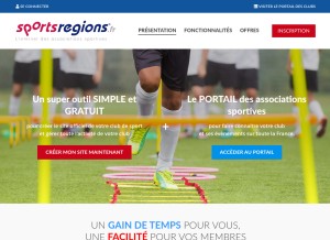 How sportsregions.fr looks like on a tablet such as an iPad.