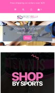 How sportybella.com looks like on a mobile device such as an iPhone.