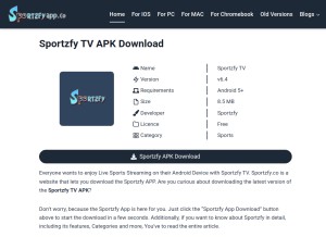 How sportzfyapp.co looks like on a tablet such as an iPad.