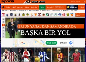 How sporx.com looks like on a tablet such as an iPad.