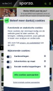How sporza.be looks like on a mobile device such as an iPhone.