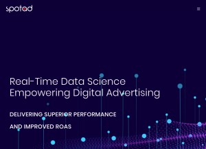 How spotad.co looks like on a tablet such as an iPad.