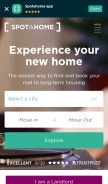 How spotahome.com looks like on a mobile device such as an iPhone.