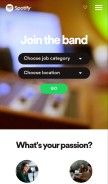 How spotifyjobs.com looks like on a mobile device such as an iPhone.