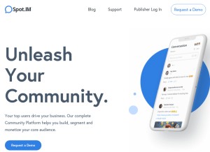 How spotim.market looks like on a tablet such as an iPad.