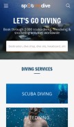 How spotmydive.com looks like on a mobile device such as an iPhone.