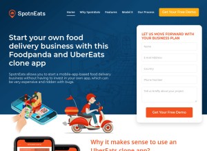 How spotneats.com looks like on a tablet such as an iPad.