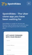 How spotnrides.com looks like on a mobile device such as an iPhone.