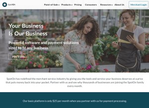 How spoton.com looks like on a tablet such as an iPad.