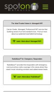 How spotonnetworks.com looks like on a mobile device such as an iPhone.