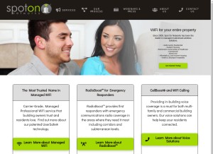 How spotonnetworks.com looks like on a tablet such as an iPad.