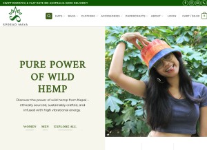 How spreadmaya.com.au looks like on a tablet such as an iPad.