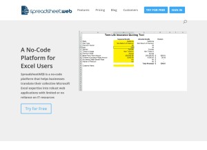 How spreadsheetweb.com looks like on a tablet such as an iPad.