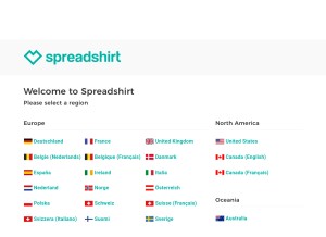 How spreadshirt.net looks like on a tablet such as an iPad.
