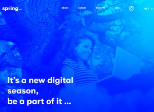 How spring-media.de looks like on a tablet such as an iPad.
