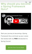 How springframework.guru looks like on a mobile device such as an iPhone.