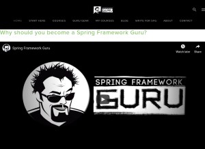 How springframework.guru looks like on a tablet such as an iPad.