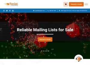 How sprintdatasolutions.com looks like on a tablet such as an iPad.