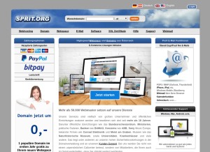 How sprit.org looks like on a tablet such as an iPad.