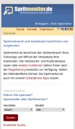 How spritmonitor.de looks like on a mobile device such as an iPhone.