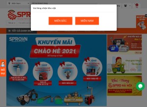 How spro.vn looks like on a tablet such as an iPad.