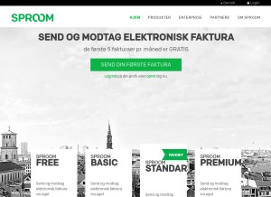 How sproom.net looks like on a tablet such as an iPad.