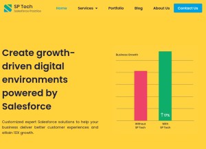 How sptechusa.com looks like on a tablet such as an iPad.