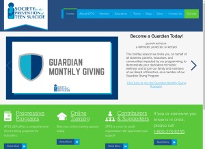 How sptsusa.org looks like on a tablet such as an iPad.