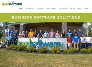 How spudsoftware.com looks like on a tablet such as an iPad.
