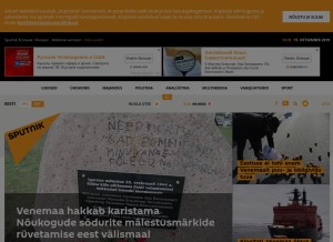 How sputnik-news.ee looks like on a tablet such as an iPad.