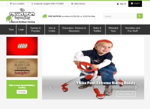 How sputtergotchtoys.com looks like on a tablet such as an iPad.