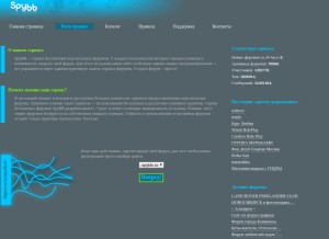 How spybb.ru looks like on a tablet such as an iPad.